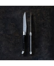 Ens. de 2 Couteau de Table Laguiole - Ébène