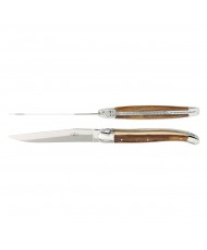 Set of 2 Laguiole Table Knives - Pistachio wood