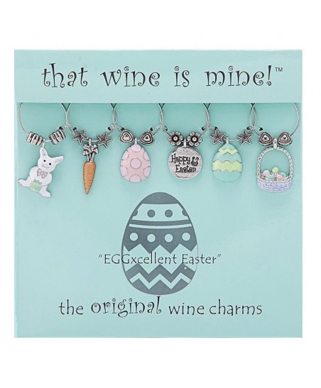 Wine charm - Eggxcellent Easter