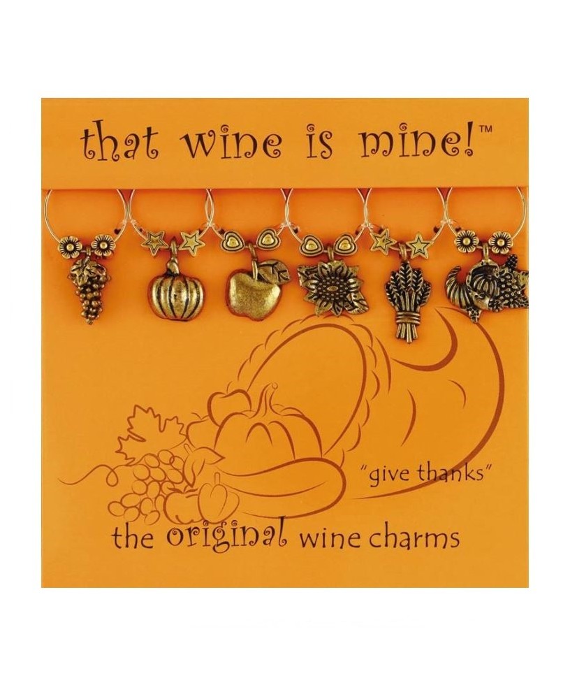 Wine charm - Give Thanks