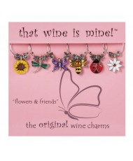 Wine charm - Flowers & Friends