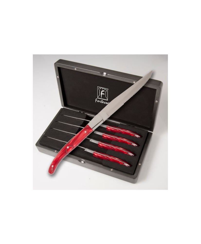 Red Steak Knives with Gift Box