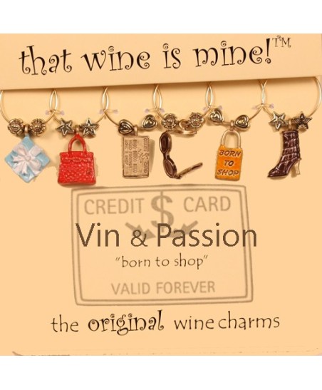 Wine charm - Born to shop