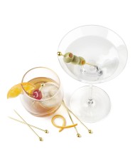 Set of 6 Brass Cocktail Picks