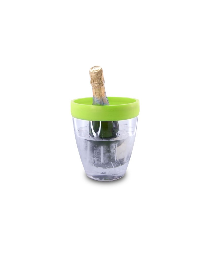 Ice Bucket - Green Silicone Border