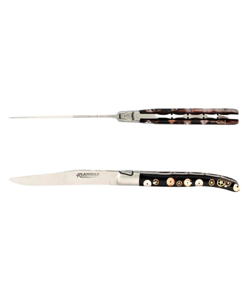 Set of 2 Laguiole Table Knives - Watch mechanisms