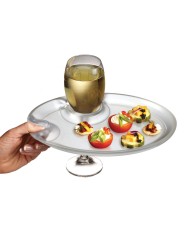 Appetizer Wine Plate Clear