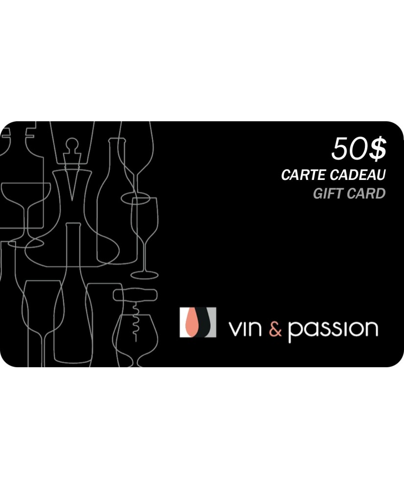 50$ Gift Card Vin et Passion