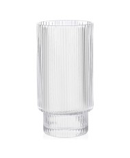 Ribbed Highball Glass 420ml, Set of 4