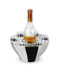 7-PC Stainless Vodka Set-Bowl & 6 Liqueur Glasses