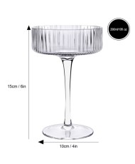 Ribbed Cocktail Coupe 290ml, Set of 4