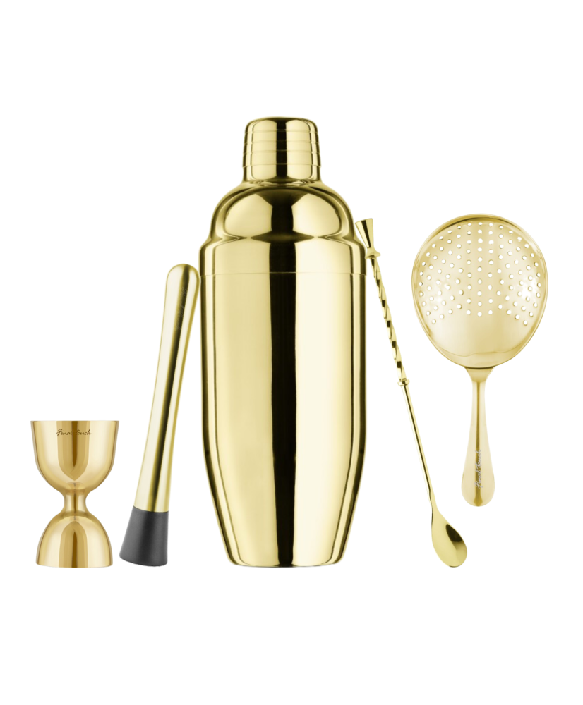 Final Touch |  Golden Cocktail Set - 6 Items