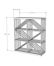 Elite Kit Rack |  Casier Demi-Hauteur Diamant 96 Bouteilles