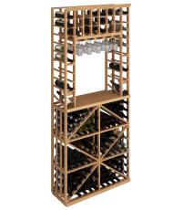 Elite Kit Rack |  Mahogany 8-Column Diamond Tasting Stand