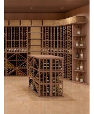 Elite Kit Rack |  Mahogany Modular Half-Bottle Single Column