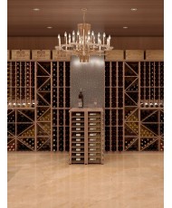 Elite Kit Rack |  Mahogany 8-Column Diamond Tasting Stand