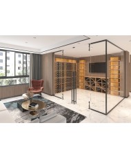 Elite Kit Rack |  Mahogany Modular Half-Bottle Single Column