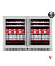 WineCell'R Cellar - Titanium Collection |  32 Bottles + 184 cans - 2 Zones