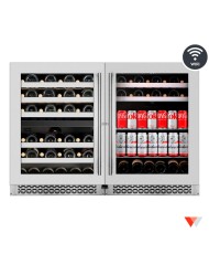 WineCell'R Cellar - Titanium Collection |  63 Bottles + 92 cans - 2 zones