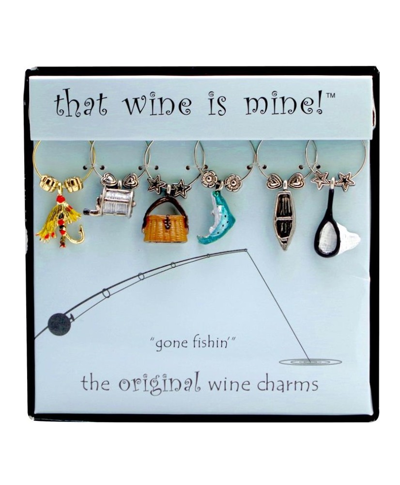 Wine Charm - Gone Fishin