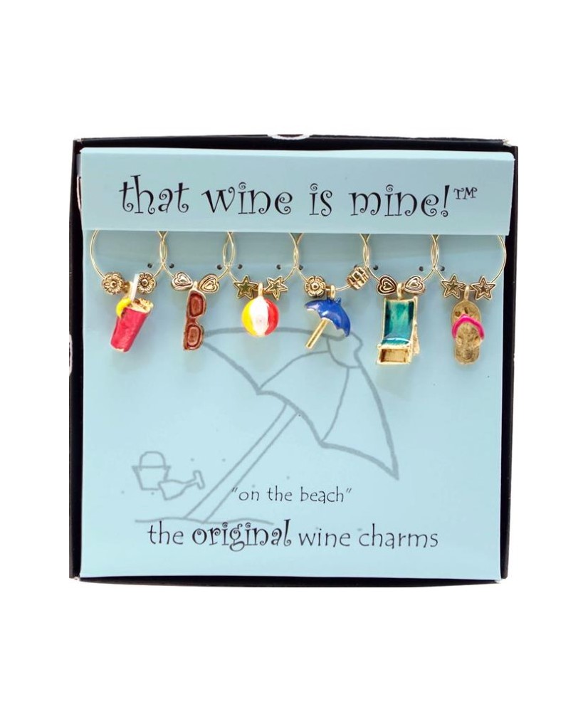 Wine Charm - On The Beach