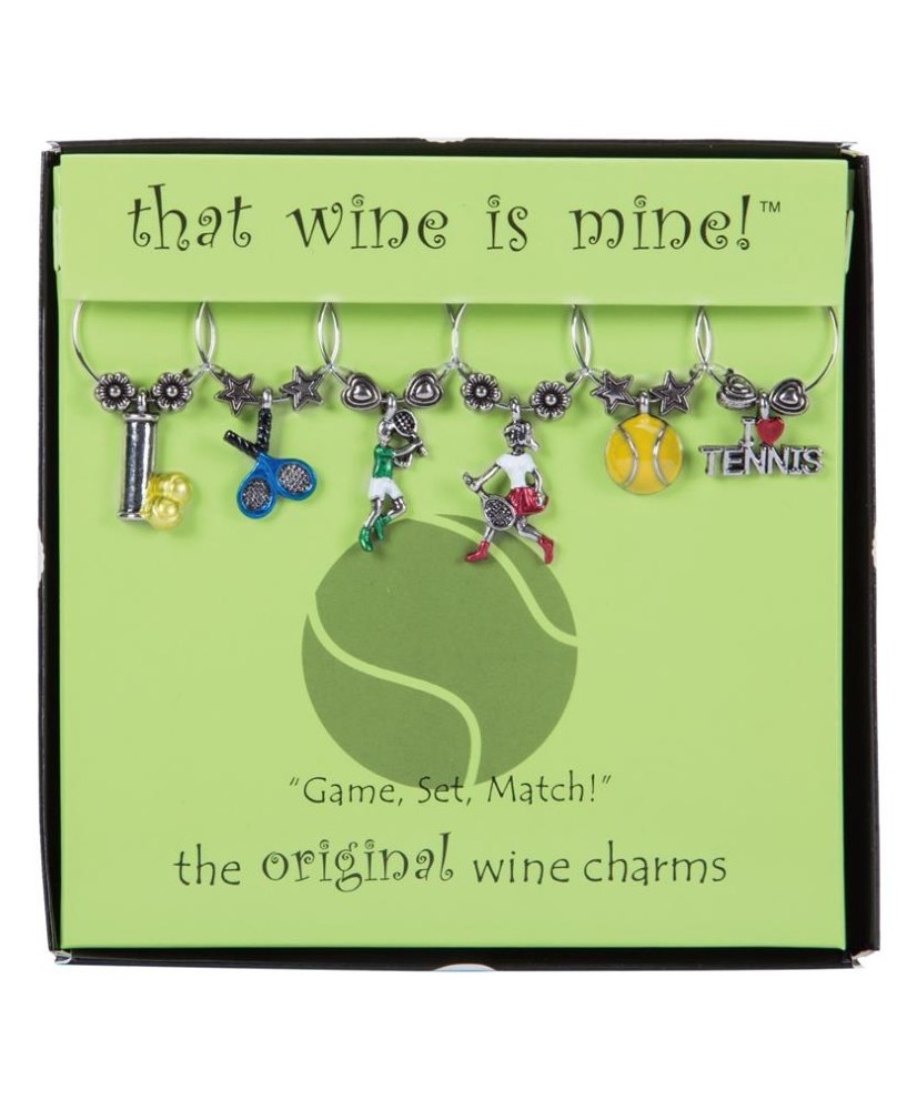 Wine Charm - Game, Set, Match!