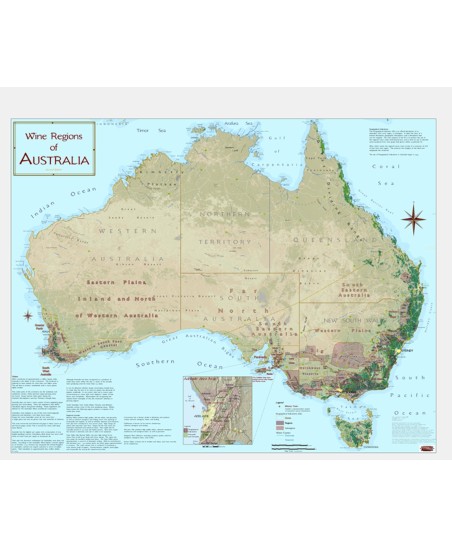 Vineyard Map Region of Australia