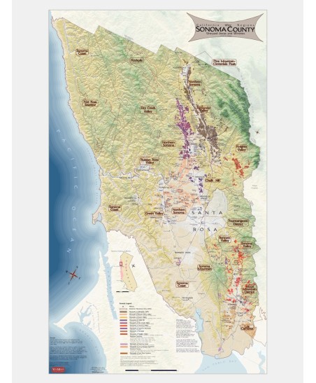 Vineyard Map of Sonoma county
