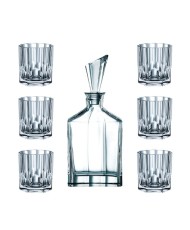 Kit of 1 Decanter + 6 Whisky Glasses / Aspen Serie