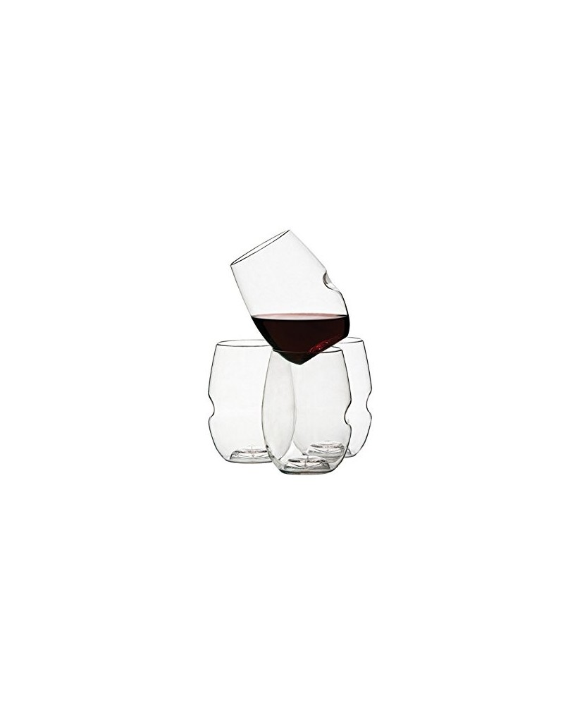 Ens. 4 Verres à Vin en Polymère