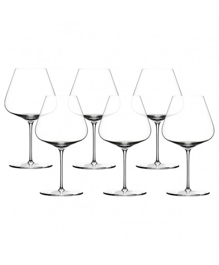 Set of 6 Zalto Burgundy Crystal Glasses