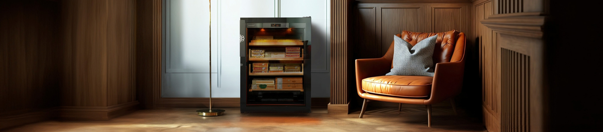 Humidor avec porte vitrée