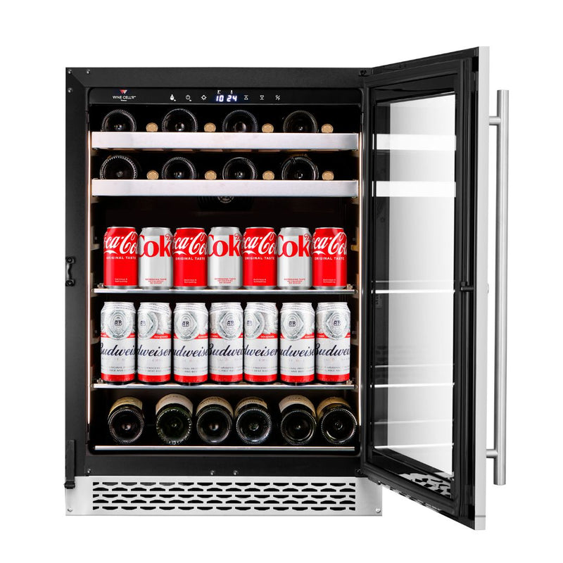 Wine Cell'R Beverage Centre - Titanium - 1 Zone - 16 Bottles + 92 Cans