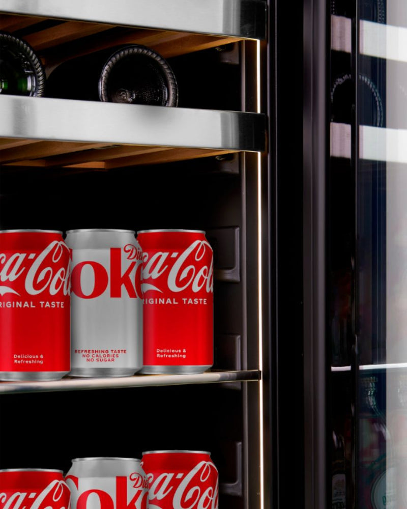 Wine Cell'R Beverage Centre - Titanium - 1 Zone - 16 Bottles + 92 Cans