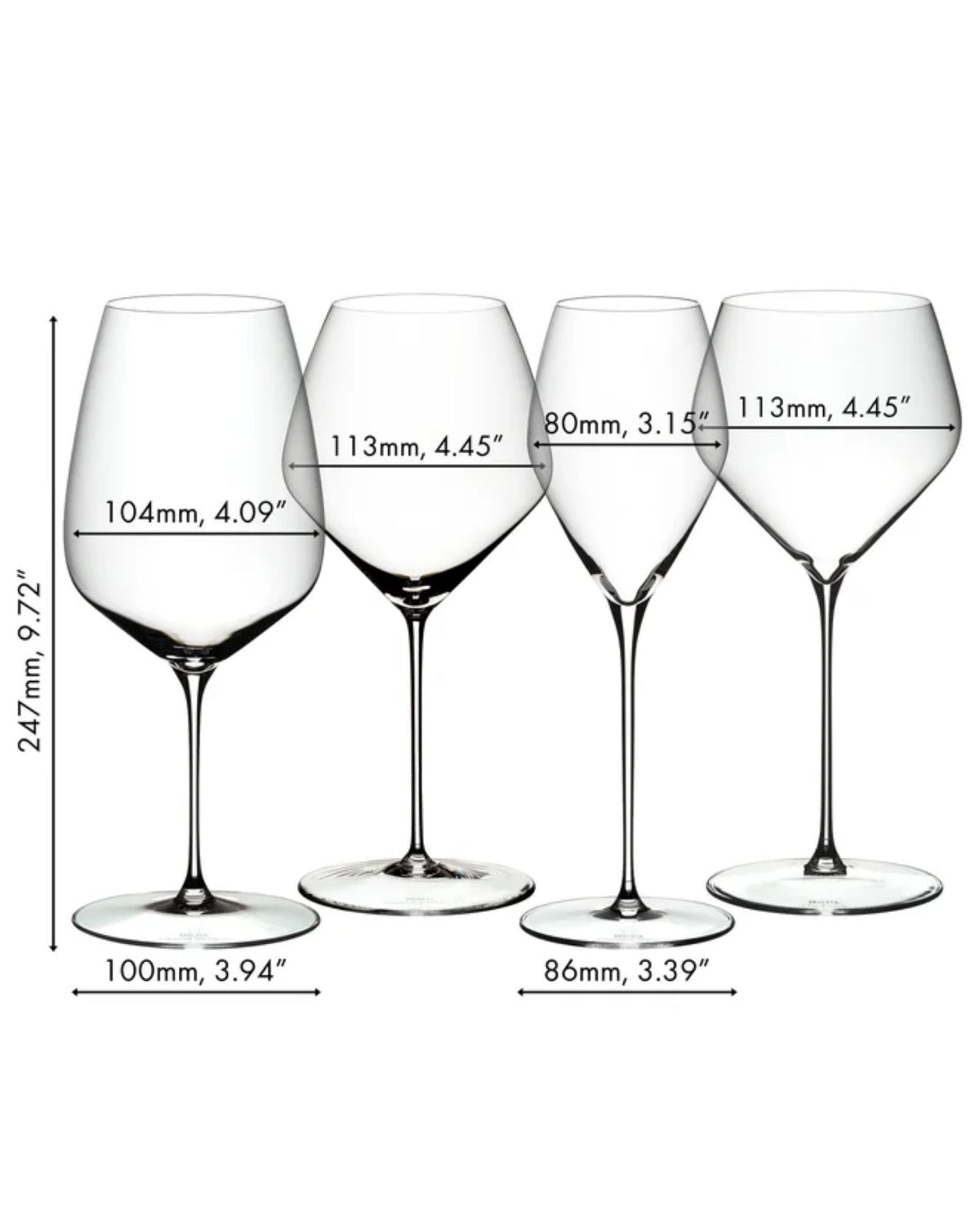 Set of 4 Tasting Glasses | Veloce Series