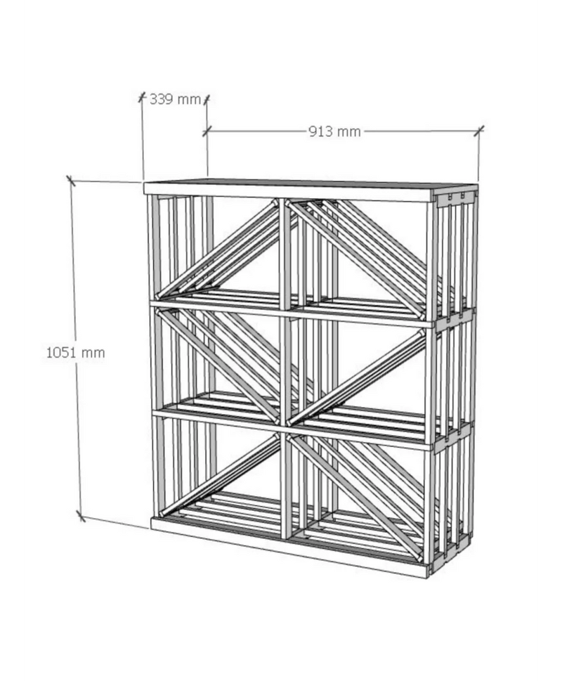 Elite Kit Rack - Casier Demi-Hauteur Diamant 96 Bouteilles - Vue 3