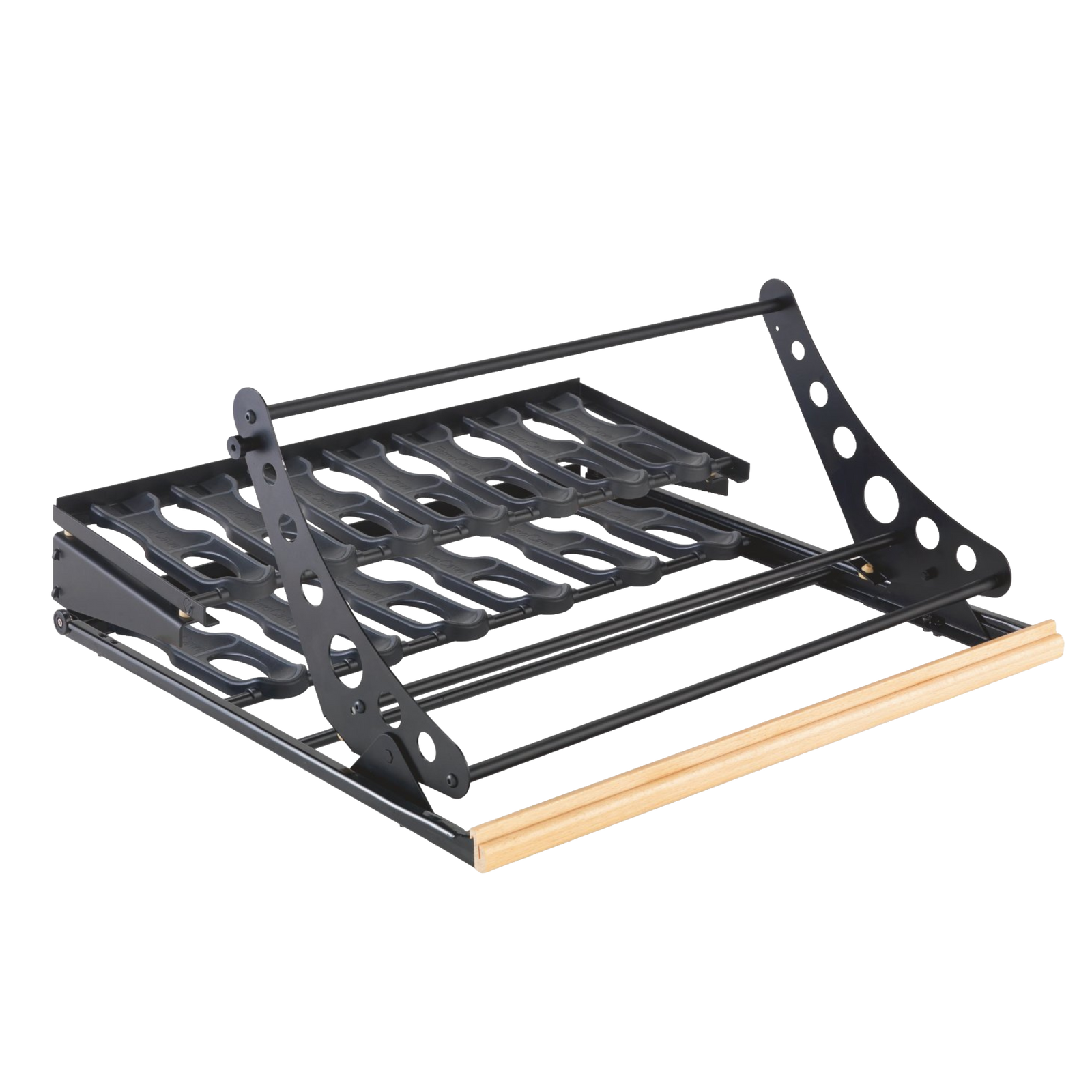 Articulated presentation shelf for ACMS