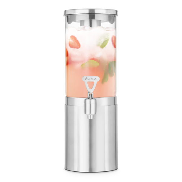 Stainless Steel & Glass Beverage Dispenser - 50 ounce (1.5 litre) / giftbox