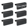 Lot de 6 cavaliers d'identification en acier noir