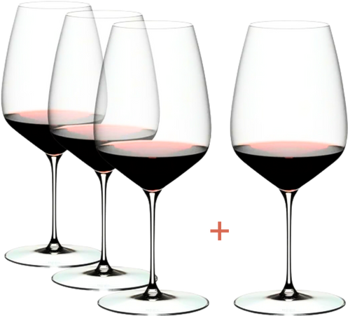Ens. de 4 verres à Cabernet / Merlot Riedel | Série Veloce