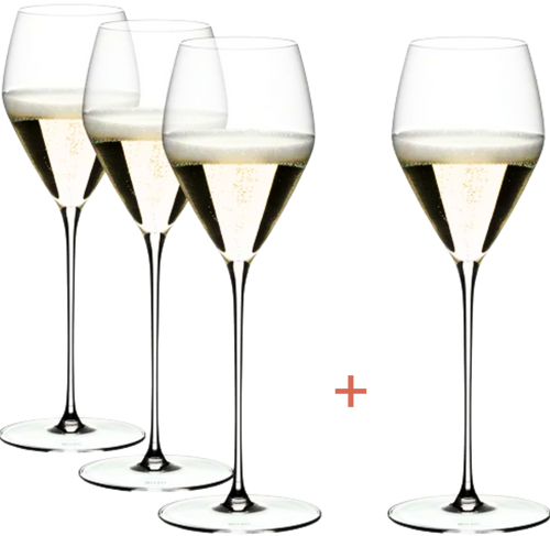 Set of 4 Riedel Champagne Glasses | Veloce Series