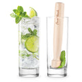 Mojito Glass & Muddler Set - Glass & Wood / Giftbox
