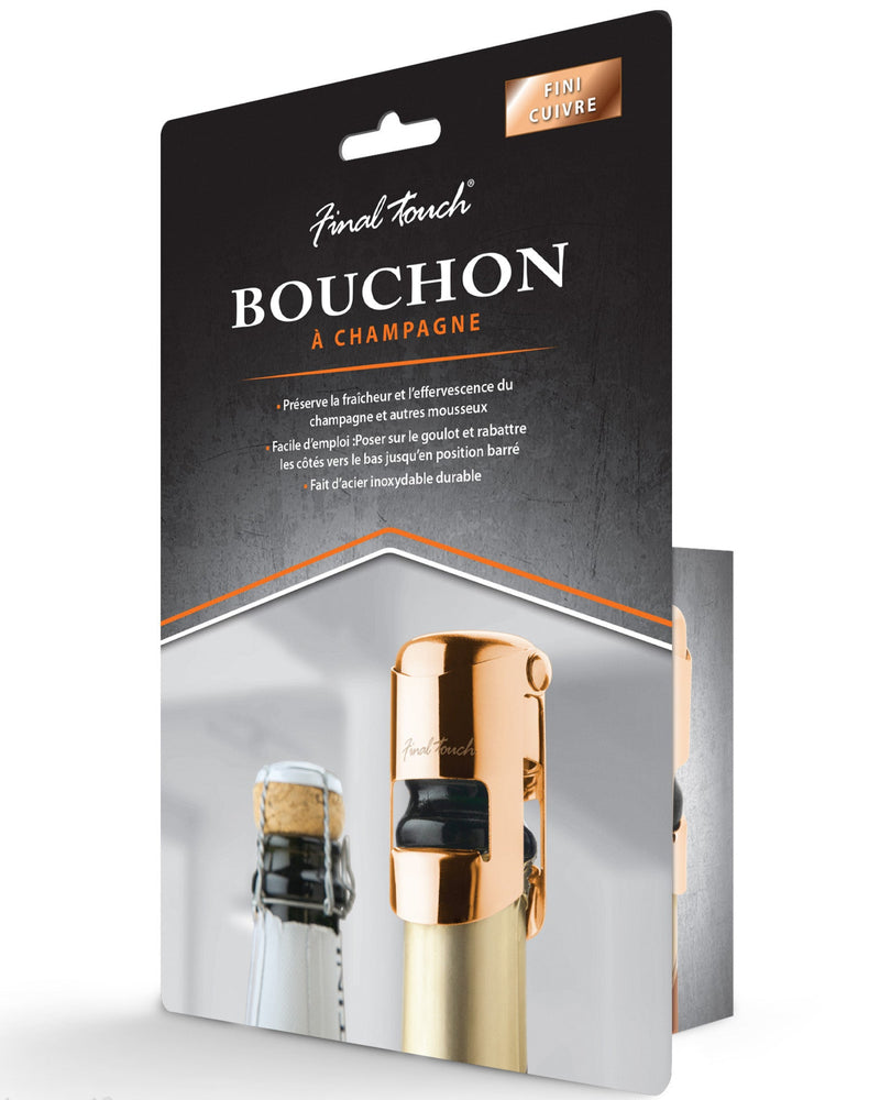 Bouchon à champagne Final Touch plaqué cuivre