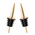 Liquor Bottle Pourers - Copper Plated / Stainless Steel & Silicone / Giftbox