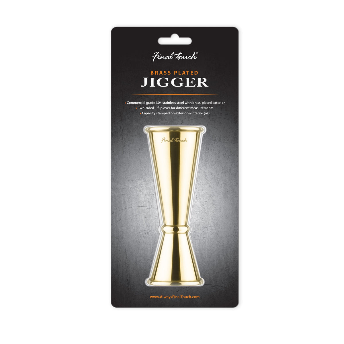 Double Jigger - Stainless Steel / 304 Grade Stainless Steel / Carded