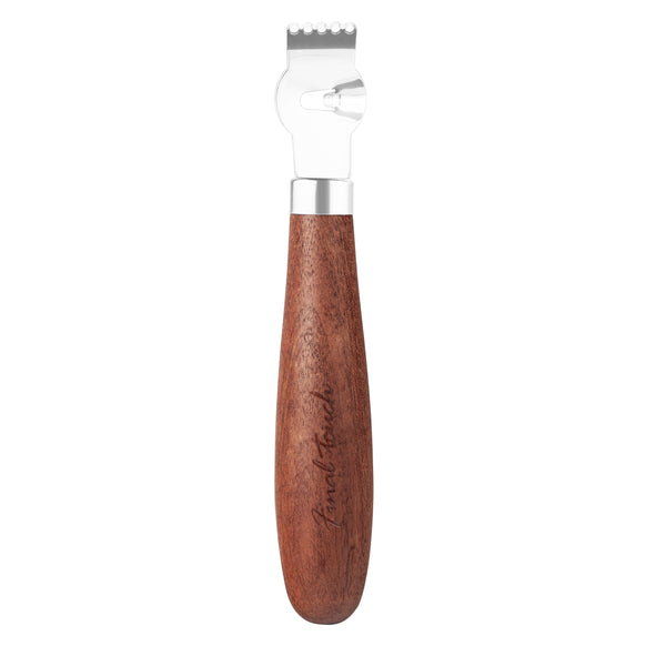 2-in-1 Citrus Zester & Peeler - Wood & Stainless Steel / Carded