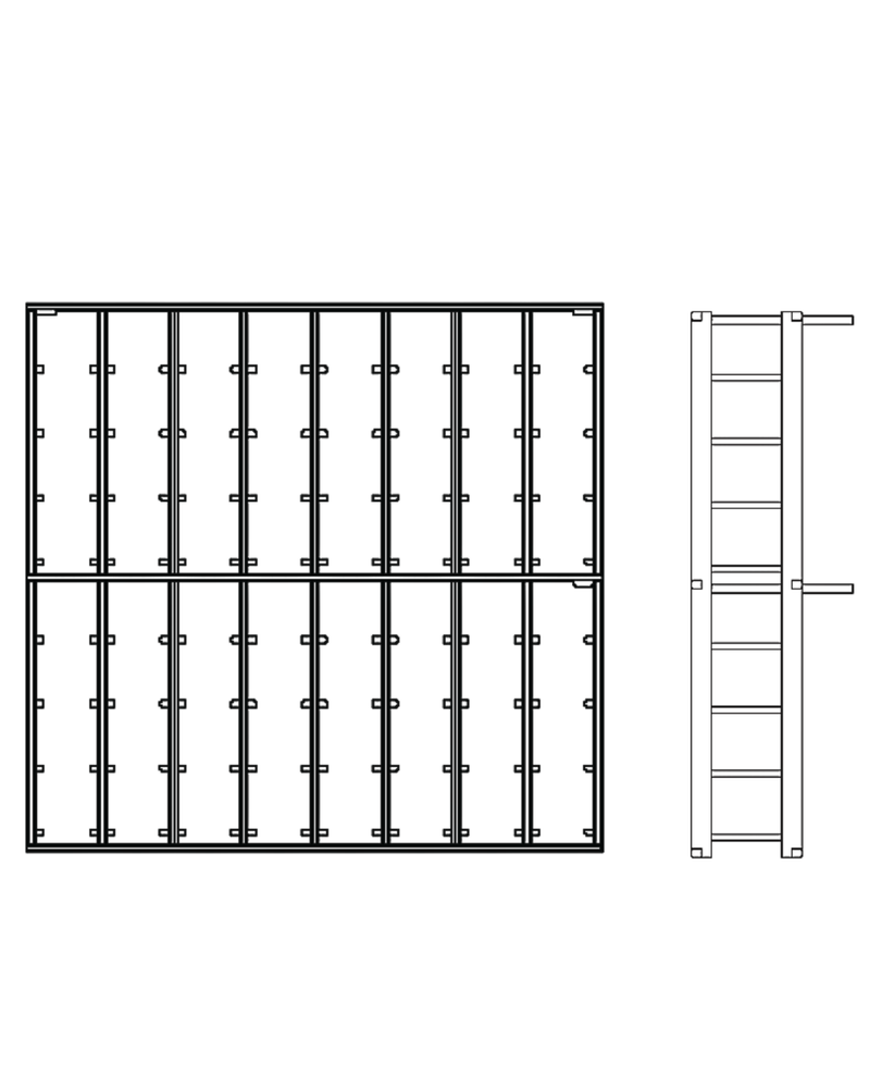 Kit Rack Classic | Standard columns · 64 bottles