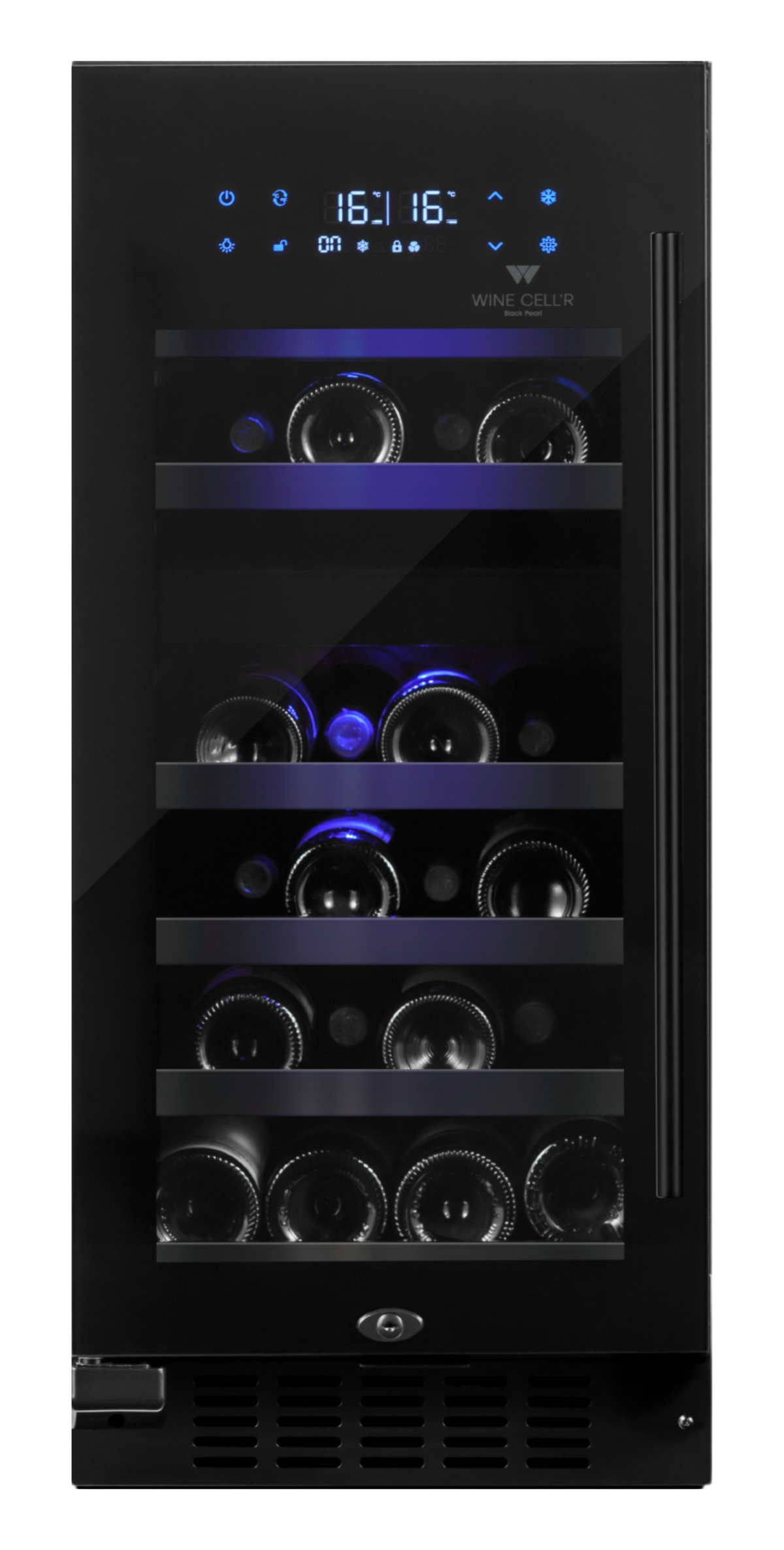 WineCell'R Wine Cabinet - Black Pearl Collection | 26 Bottles - 2 Zones