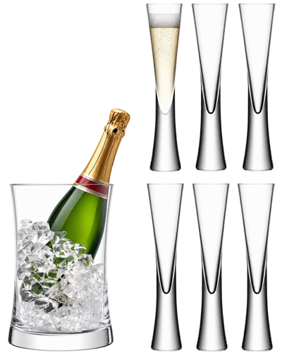 Set of 1 Bucket & 6 Champagne Flutes | Moya