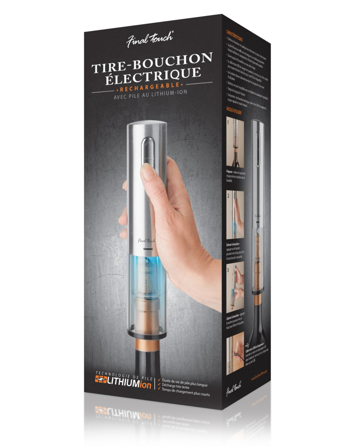 Tire-bouchon électrique rechargeable Final Touch